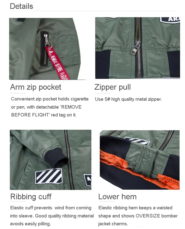 Fly Bomber Ma-1 Flight hip hop parka Полиэстеровая Спортивная уличная водостойкая Стильная мужская куртка унисекс для американского колледжа