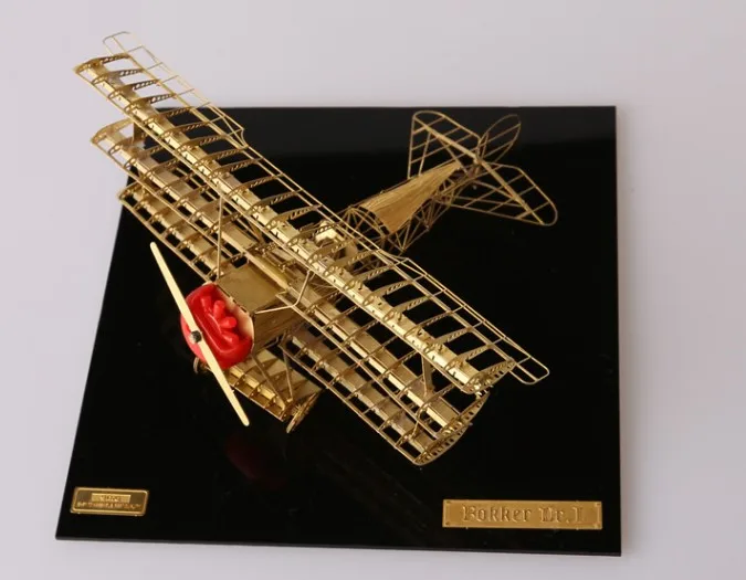 Металлические строительные наборы 3D Fokker DR.1 мировая война 1 Истребитель три крыла аэроплан Головоломка сборка миниатюры модель игрушки