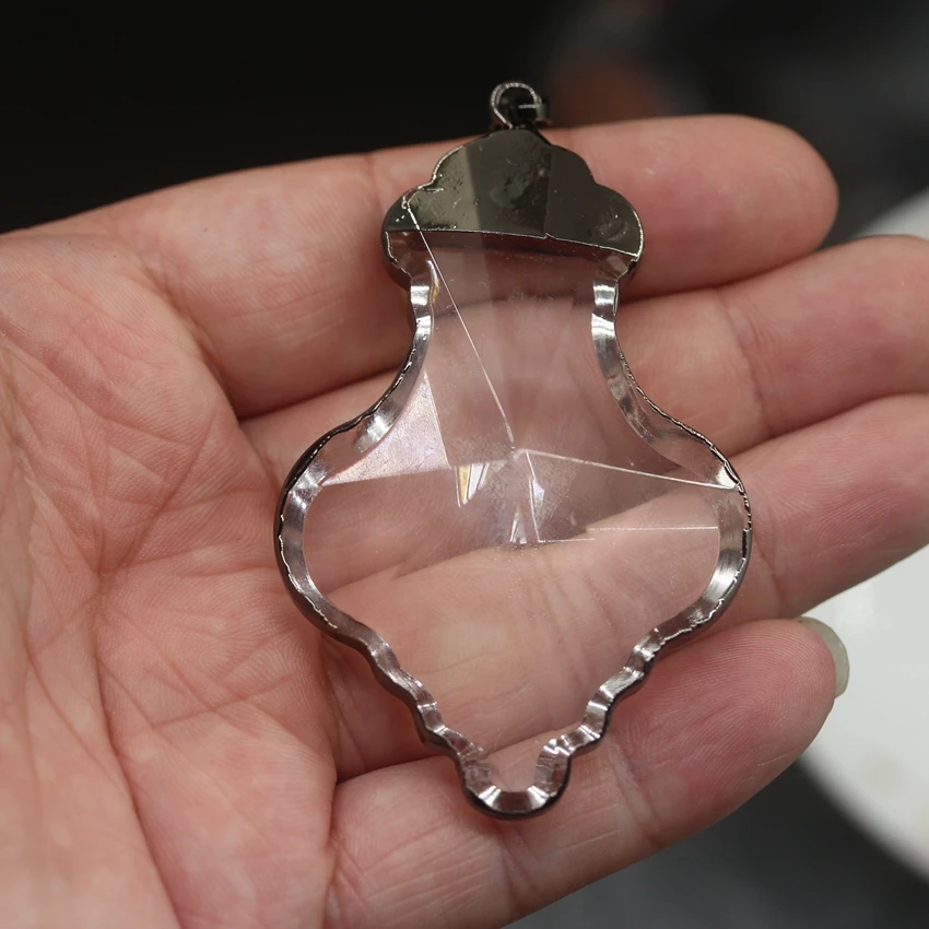 5 шт./лот стеклянные подвески в форме цветка с большой рамкой Очаровательное