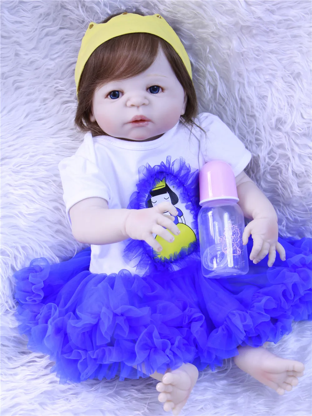 Куклы Reborn girl 57 см полностью силиконовые куклы reborn baby игрушка подарок bebe