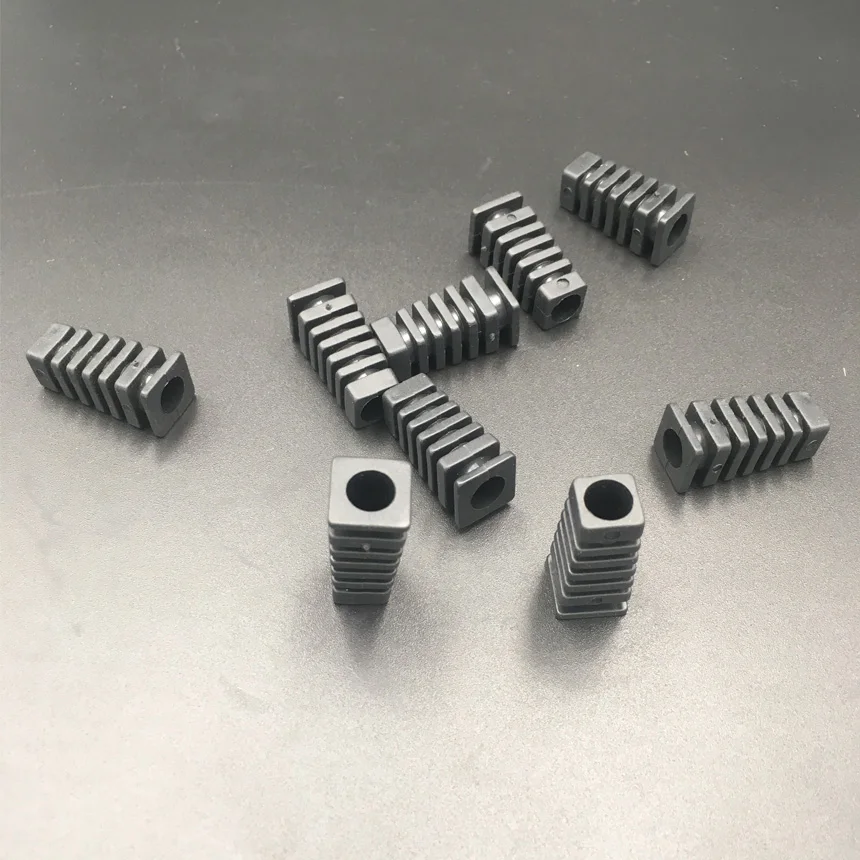 20pcs Length 25mm bore 5.8x3.4mm Rubber Square Strain Relief Cord Boot Protector Cable Sleeve Power cord bushing