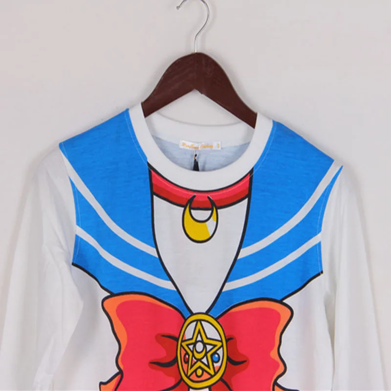 Новинка Сейлор Лунная рубашка Harajuku kawaii милый поддельный имитация Топ ролевые игры матросский костюм