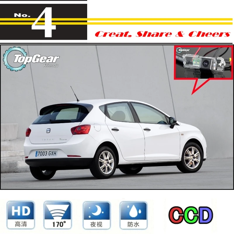 Автомобильная камера для SEAT Ibiza 6L 6J SC MK3 MK4 2002 ~ 2016 высококачественная заднего вида