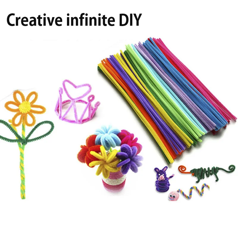 100 шт красочные ручки из синели DIY ручные палочки художественное украшение