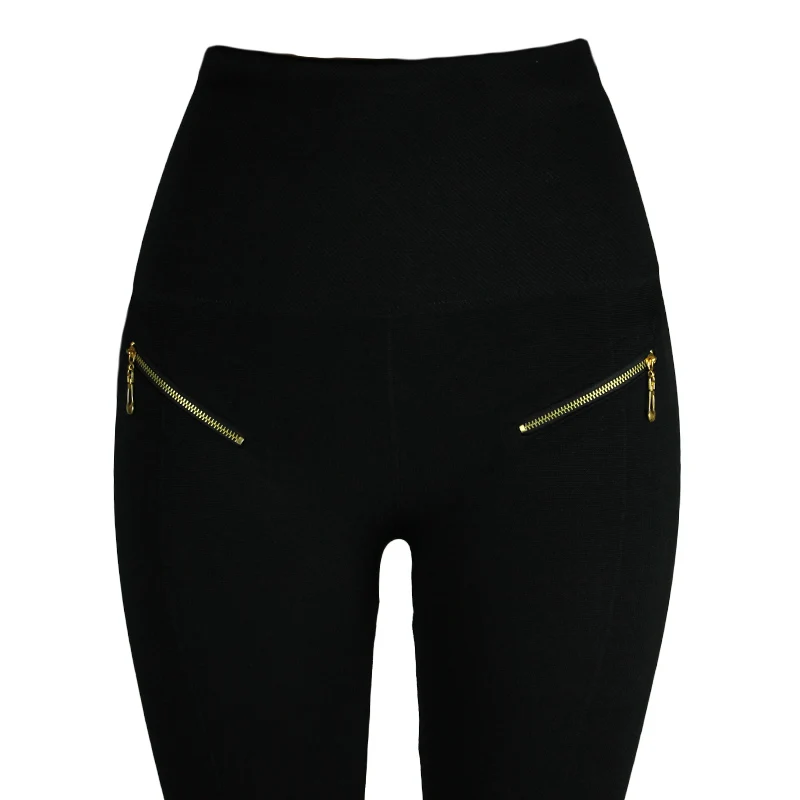 Plus Size 3XL Office Ladies Work Outwear Black Leggings Women Casual Elastic Rivet Long Pants Slim Hip Push Sexy Bodycon Legging