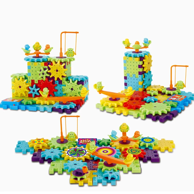 Legoings 81 шт. электрические Gears3D головоломки строительные наборы пластиковые