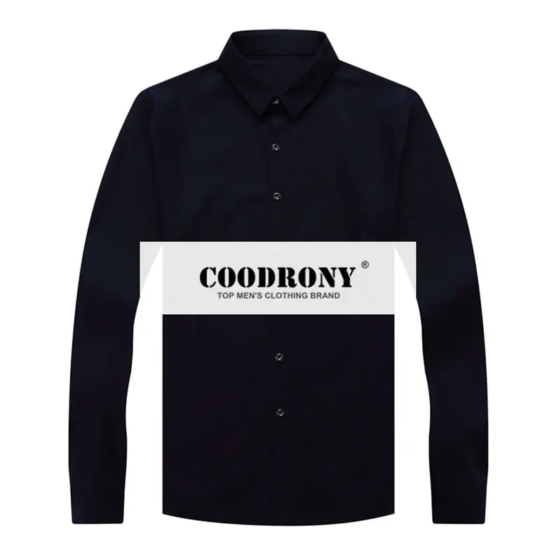 COODRONY, мужская рубашка, мужские деловые повседневные рубашки, знаменитая одежда известного бренда, осенняя Классическая рубашка с длинным рукавом, мужская рубашка 8721