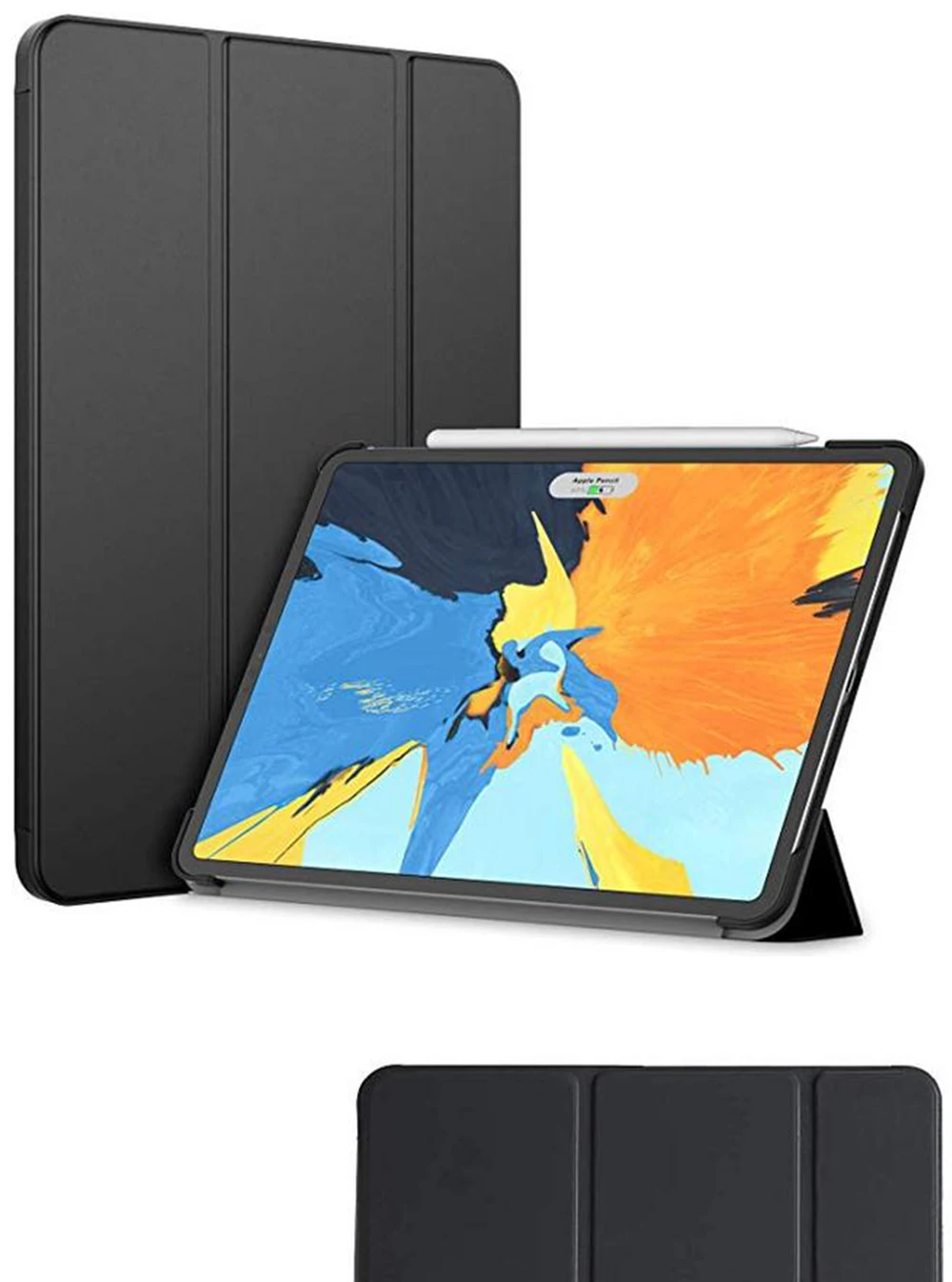 Умный Магнитный чехол для нового iPad Pro, 11 дюймов,, ультратонкий противоударный чехол из искусственной кожи с тройной подставкой для iPad Pro 12,9