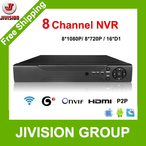 Onvif 8 канальный NVR 8ch P2P 1080 P видеорегистратор сети каналов HDMI видеонаблюдения