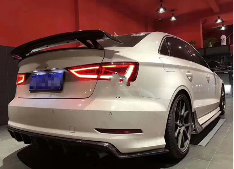 Для Audi A3 A4 A5 A6 A7 TT спойлер 4 двери GT стиль ABS пластик заднее крыло багажника спойлер праймер и цвет краски