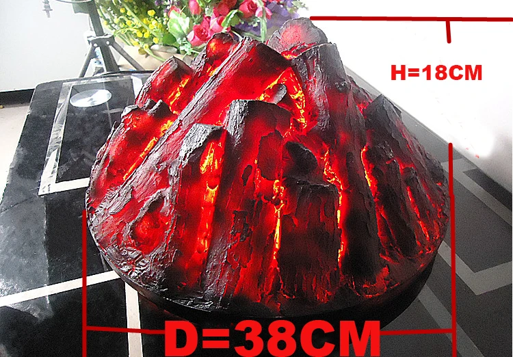 Круглый Электрический камин имитация древесного угля поддельные дрова реквизит