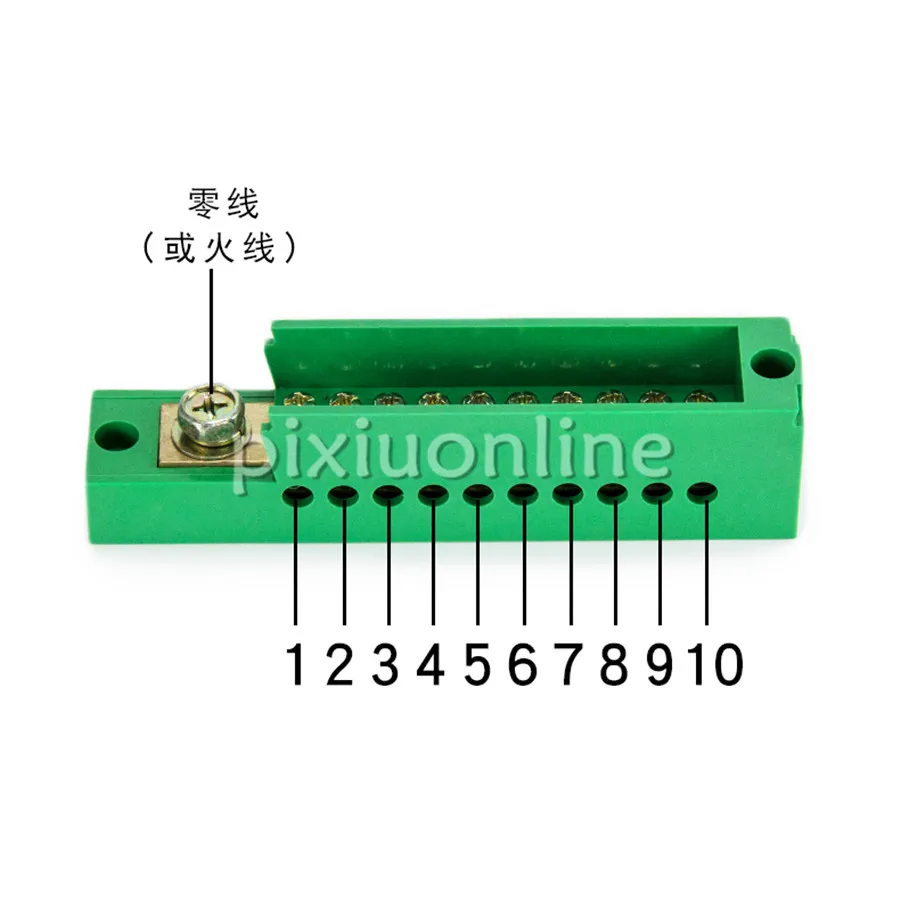 1 шт. однополюсная Клеммная колодка из поликарбоната|Соединители| |