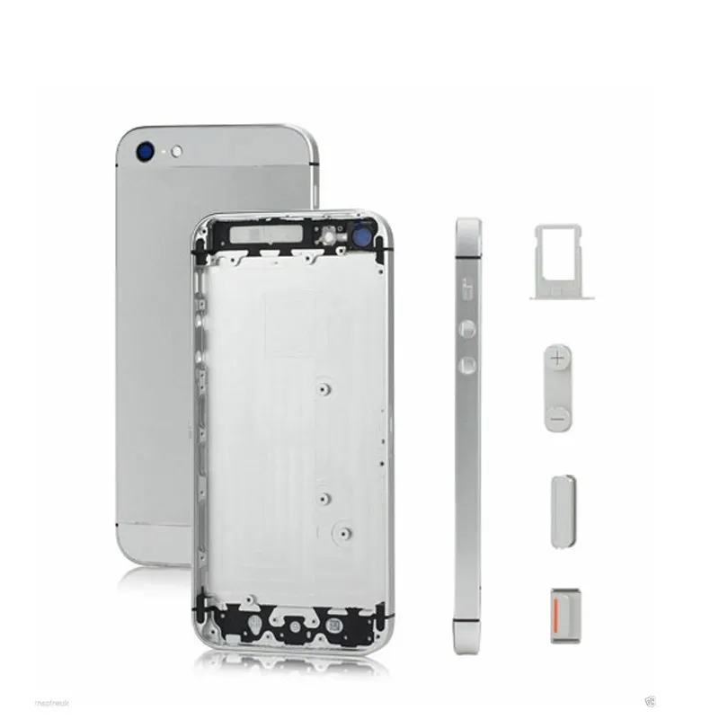 10 шт./лот для Apple iPhone 5S задняя крышка корпуса Корпус Замена с громкости клавиатуры