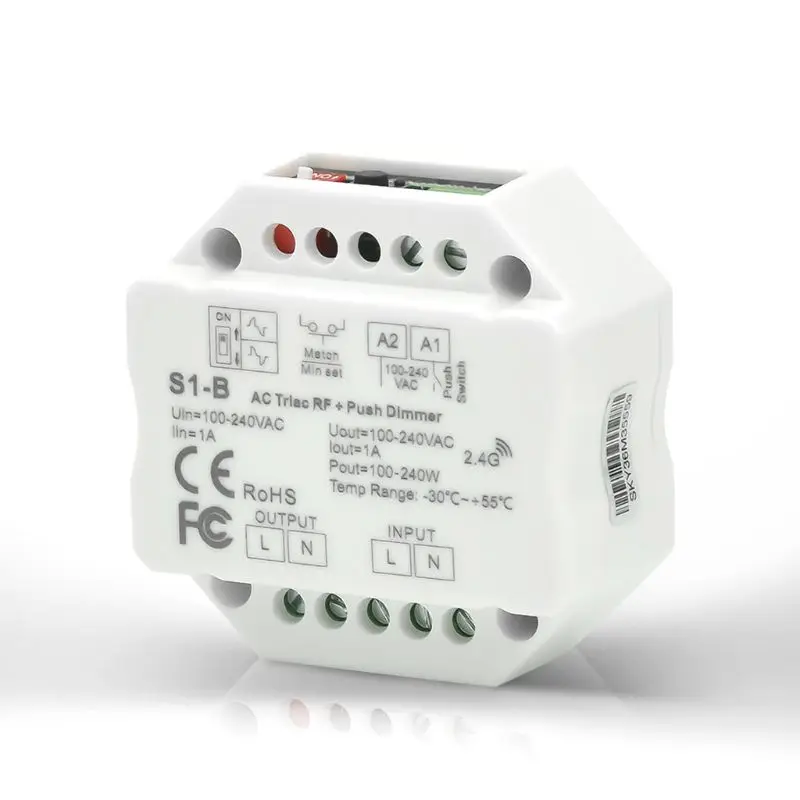 AC RF Triac диммер Беспроводная Светодиодная лампа с регулируемой яркостью кнопочный