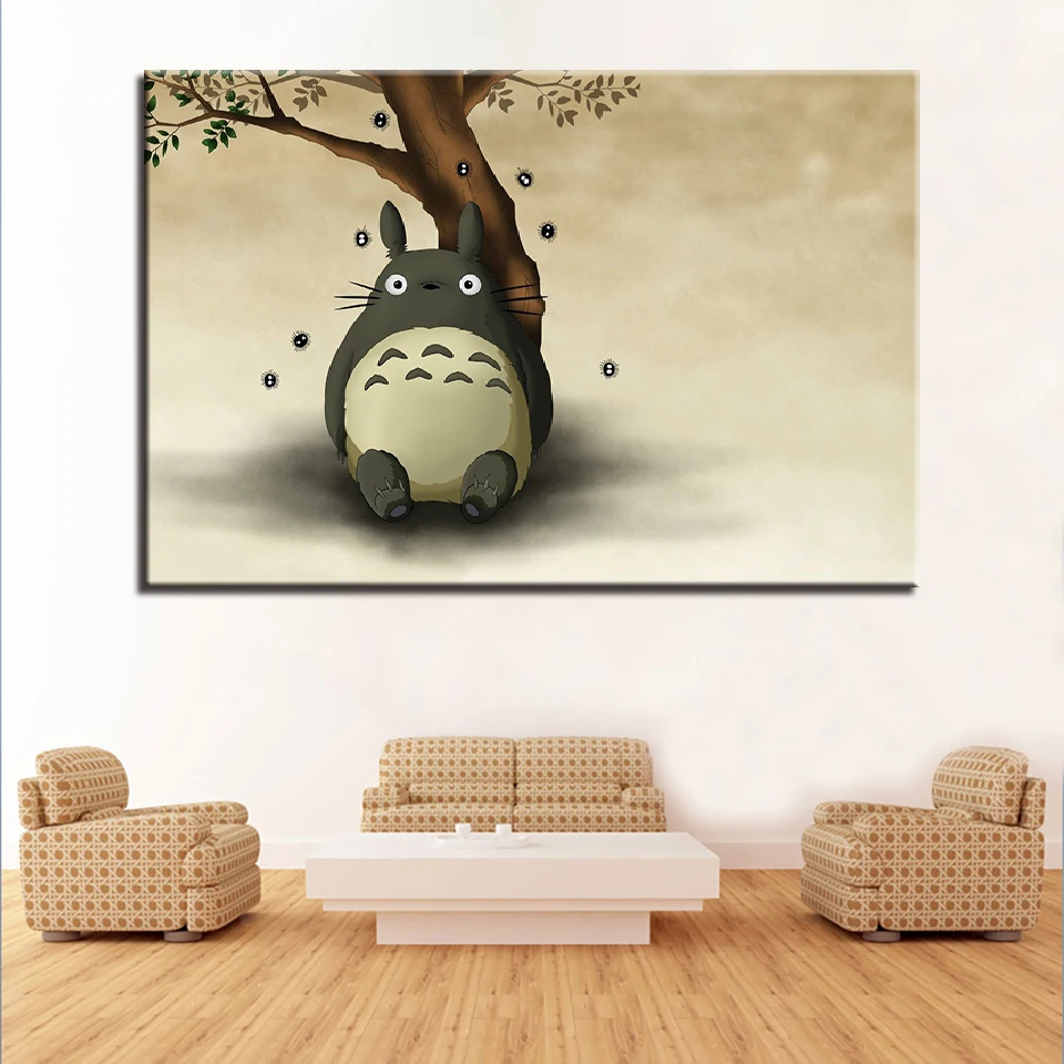 Современный декор Куадрос мультяшная картина 1 шт. Картина на холсте мой Тоторо