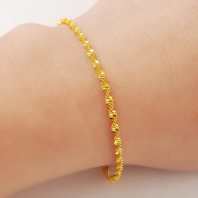 Браслет с цепочкой модные украшения оптом 24K желтый браслет|chain bracelet|yellow braceletbracelet