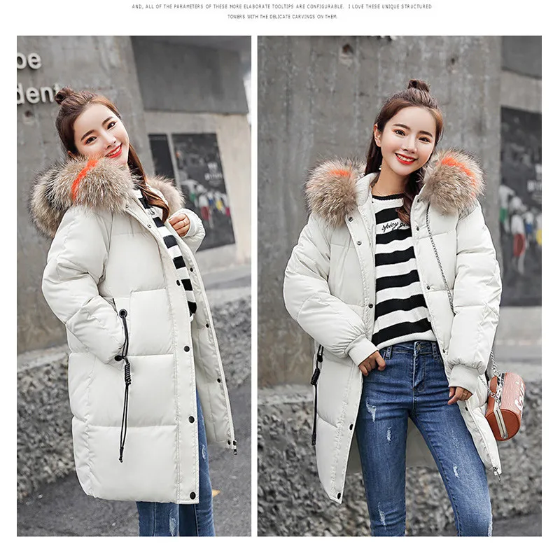 

Winter Coat Jacket Long Warm Women Casaco Feminino Abrigos Mujer Invierno Parkas Outwear Coats Winter cotton clothes A8210