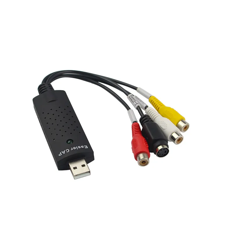 Проще Кепки USB 2 0 легче видео адаптер 4 канала ТВ DVD VHS видеокарта для Windows 2000/XP/7/10 Vista
