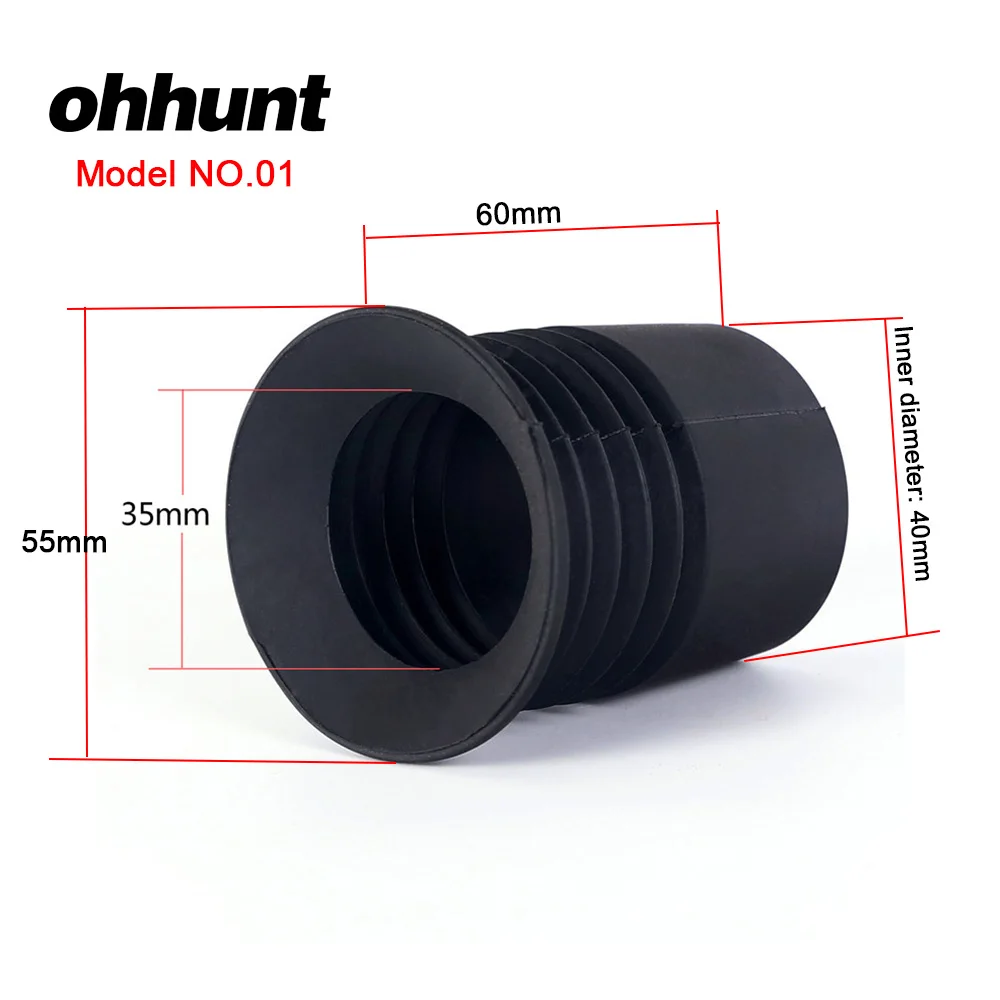 Model No.01 Ohhunt охотничий прицел, защита для глаз, резиновый, масштабируемость, зрение, тактический оптический прицел, Recoil, крышка объектива, наглазник - Цвет: Model No.01