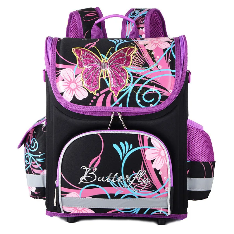 

New Orthopedic School Bag for Girls Boys Butterfly Printing Backpack Child Students Bags School Kids Mochila Infantil Grade 1-5