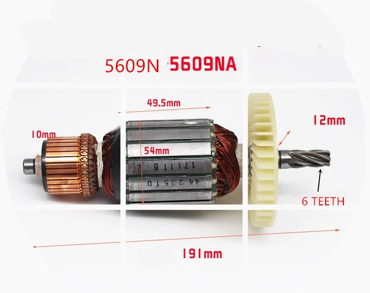 6-зубчатая оригинальная якорная арматура ротора для KEN 5609N 5609NA | Инструменты