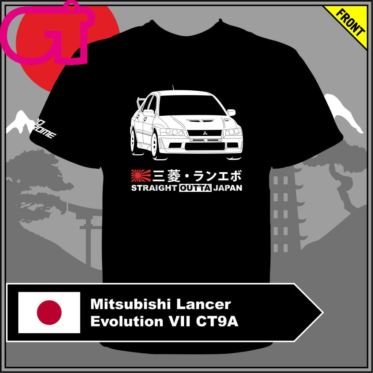 GT рубашка Mitsubishi Lancer Evolution VII CT9A футболка|Мужские футболки| |