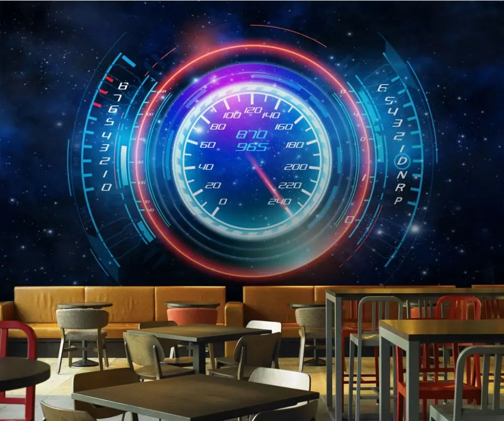 Современная Минималистичная абстрактная синяя технология фото Бар КТВ