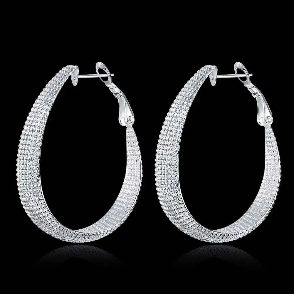 Оптовые посеребренные серьги женские модные ювелирные изделия серебряные