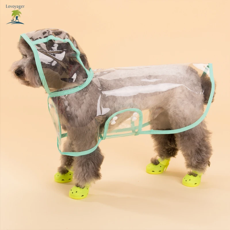 Одежда для домашних животных прозрачный розовый плащ собак xs водонепроницаемый