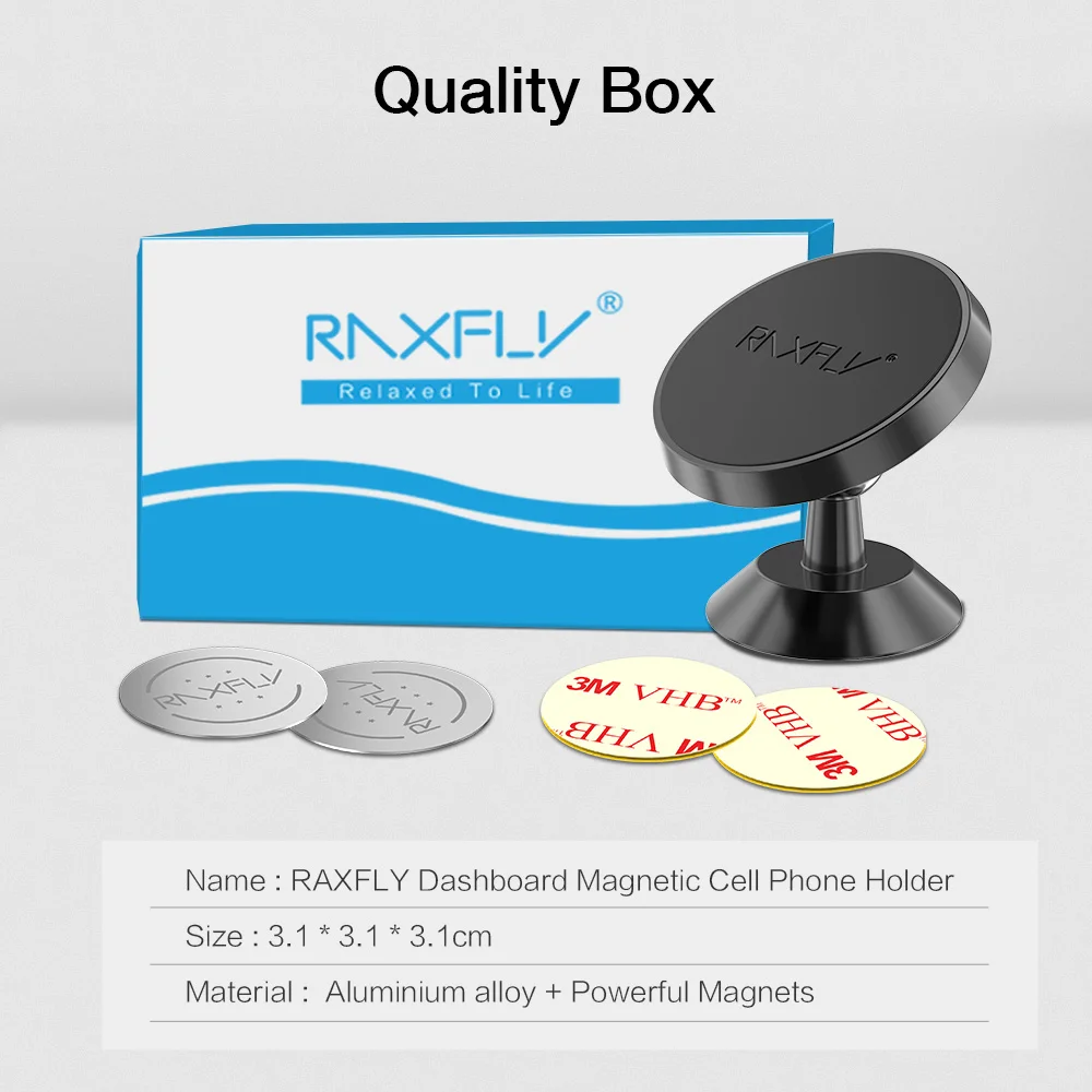 RAXFLY магнитный держатель для телефона в автомобиль 360 Вращение Стенд