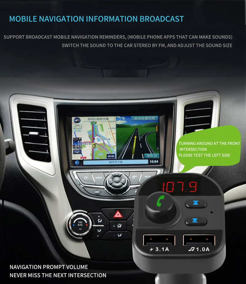 Автомобильный комплект jajabor с Bluetooth, беспроводной fm-передатчик, громкая связь, A2DP, воспроизведение музыки, 5 В, 1 A/3.1A, двойное USB Автомобильное зарядное устройство