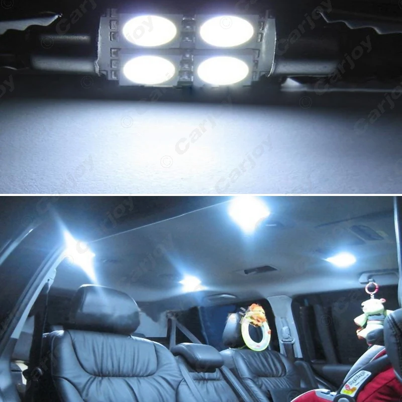 Светодиодные лампы для чтения 50 шт. 31 мм 36 39 41 5050 4 SMD Festoon Dome # CA1181 | Автомобили и