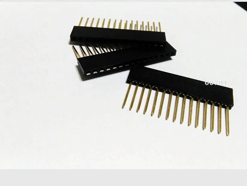 Бесплатная доставка 20 шт Штабелируемый щит Женский Заголовок 15Pin Pin 2 54 мм набор