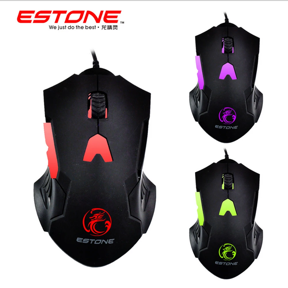 Estone GT700 Профессиональный IMice 6 Кнопок Игровая Мышь 2400 ТОЧЕК/ДЮЙМ СВЕТОДИОДНАЯ