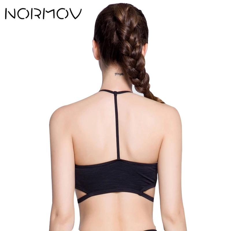 NORMOV Push Up Растениеводство Топ Фитнес костюмы спинки Йога бюстгальтер для женщин