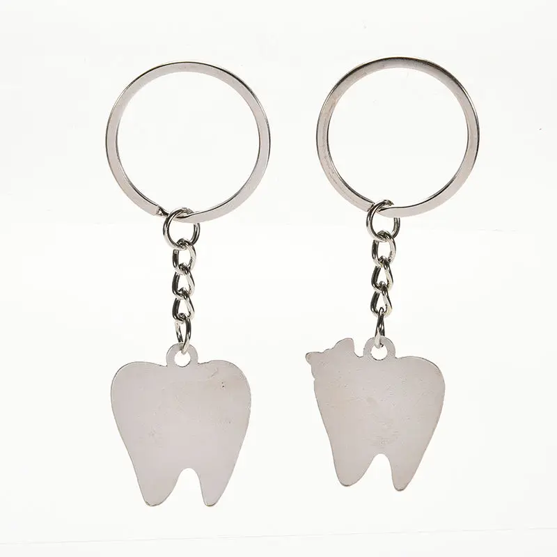 2 шт. = 1 пара мультяшных зубов брелок для стоматолога украшение из нержавеющей