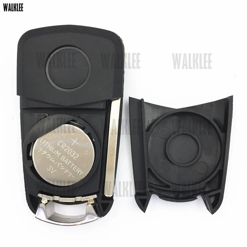 WALKLEE 3 кнопки дистанционного ключа костюм для Opel/Vauxhall Vectra C(2006-2008) Signium(2005-2007) HU100 лезвие 433 МГц чип PCF7946