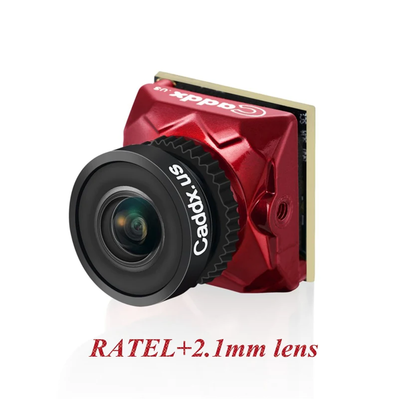 Caddx Ratel 1/1. 8 ''Starlight HDR OSD 1200TVL 16:9 4:3 NTSC/PAL переключаемый объектив 1,66 мм/2,1 мм FPV камера FPV гоночный Дрон часть - Цвет: Red 2.1mm lens
