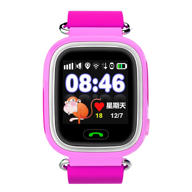 Svelte GPS Smart Watch Baby Q90 with Wifi Touch Screen SOS Call Location Tracker for Kid Safe Anti-Lost Monitor | Электроника