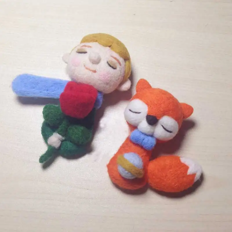 Готовые Аксессуары Войлок Poke DIY Маленький принц и лиса животное Материал пакет шерстяного фетра ткнул кукла из фетра для иглы