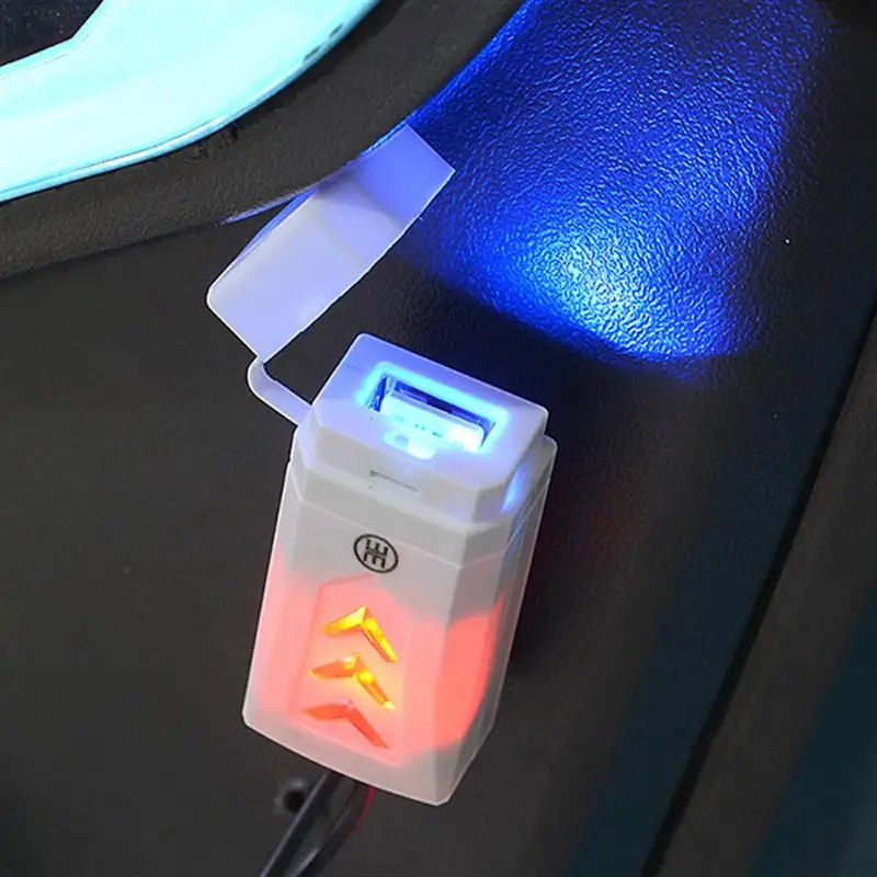 2.1A USB зарядное устройство автомобиля Motrocycle синий светодиодный адаптер для авто