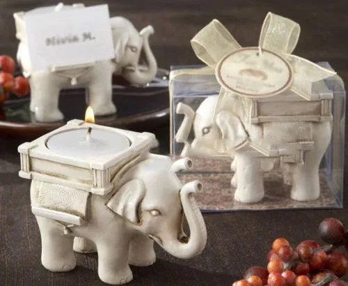 Бесплатная доставка 50 шт. Счастливый слон подсвечник для свечи цвета слоновой