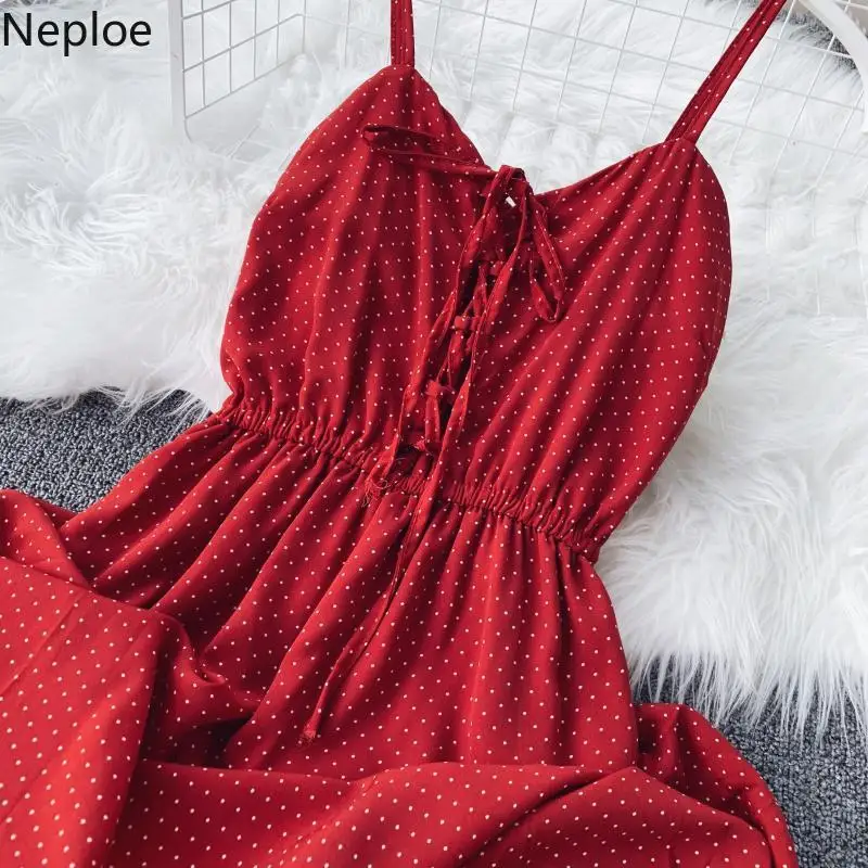 Nepole 2019 весенне-летний новый сексуальный комбинезон с завышенной талией в горошек