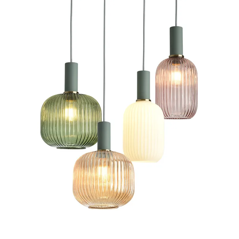 Modern Green Glass Pendant Light LED Suspension Lamp Lamps For Living room Bar Coffee Store Home Lighting PA0195 | Лампы и освещение
