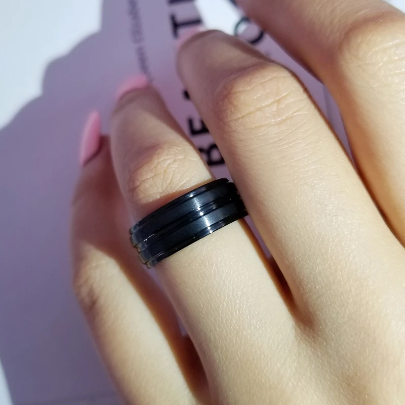 Модное мужское обручальное кольцо из титановой нержавеющей стали титановое