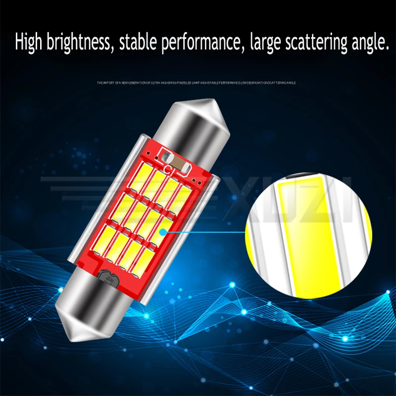 4 шт. C5W C10W Автомобильный свет гирлянда светодиодная лампа 31/36/39/41 мм CANBUS