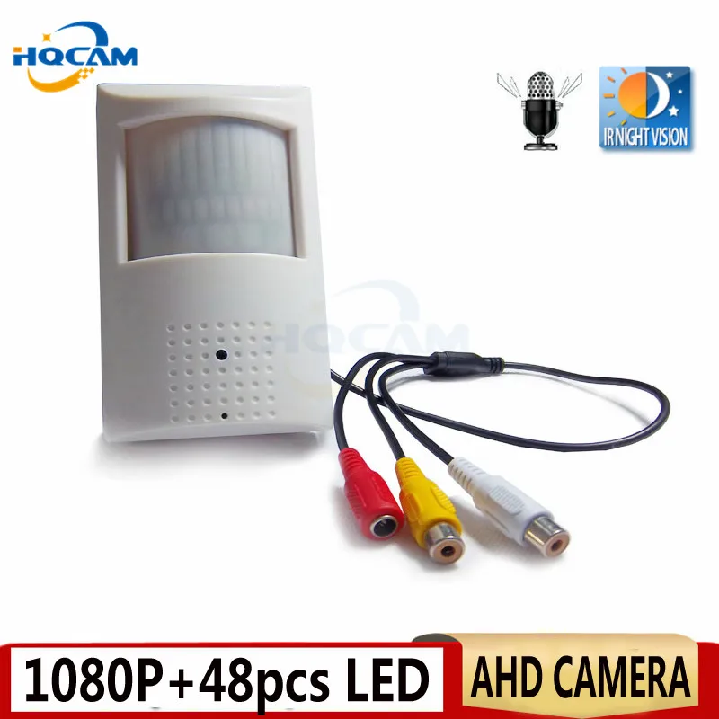 

HQCAM 1080P Mini AHD camera Night Vision 48pcs IR 940nm 3.7mm lens 2.0megapixel PIR IR Camera CCTV AHD mini camera ahd infrare