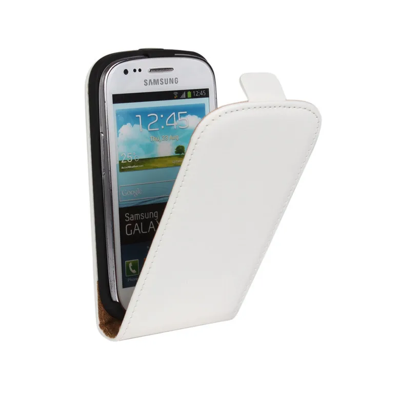 ICover Модный чехол для samsung galaxy s3 mini, бизнес-чехол, откидной кожаный чехол, чехол для galaxy s3 mini i8190, вертикальный - Цвет: White