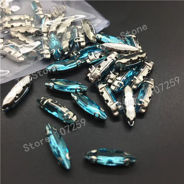 Aquamarine 15x4 мм Navette пришить D коготь стразы смешанные цвета маркиза стекло, кристалл, камень конский глаз пришить Камень для платья аксессуары - Цвет: Aquamarine