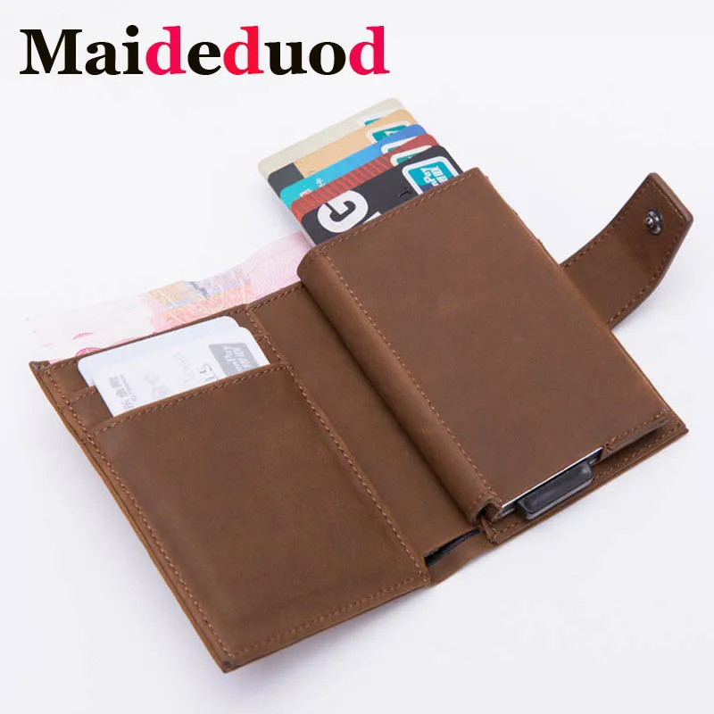 Новый Стиль RFID бумажник держатель для карт Минималистский Для мужчин кошелек